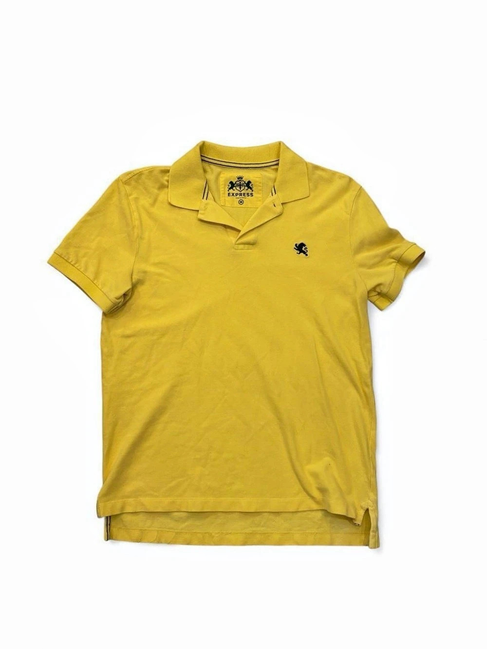 Express Men's Yellow Polo Size Medium